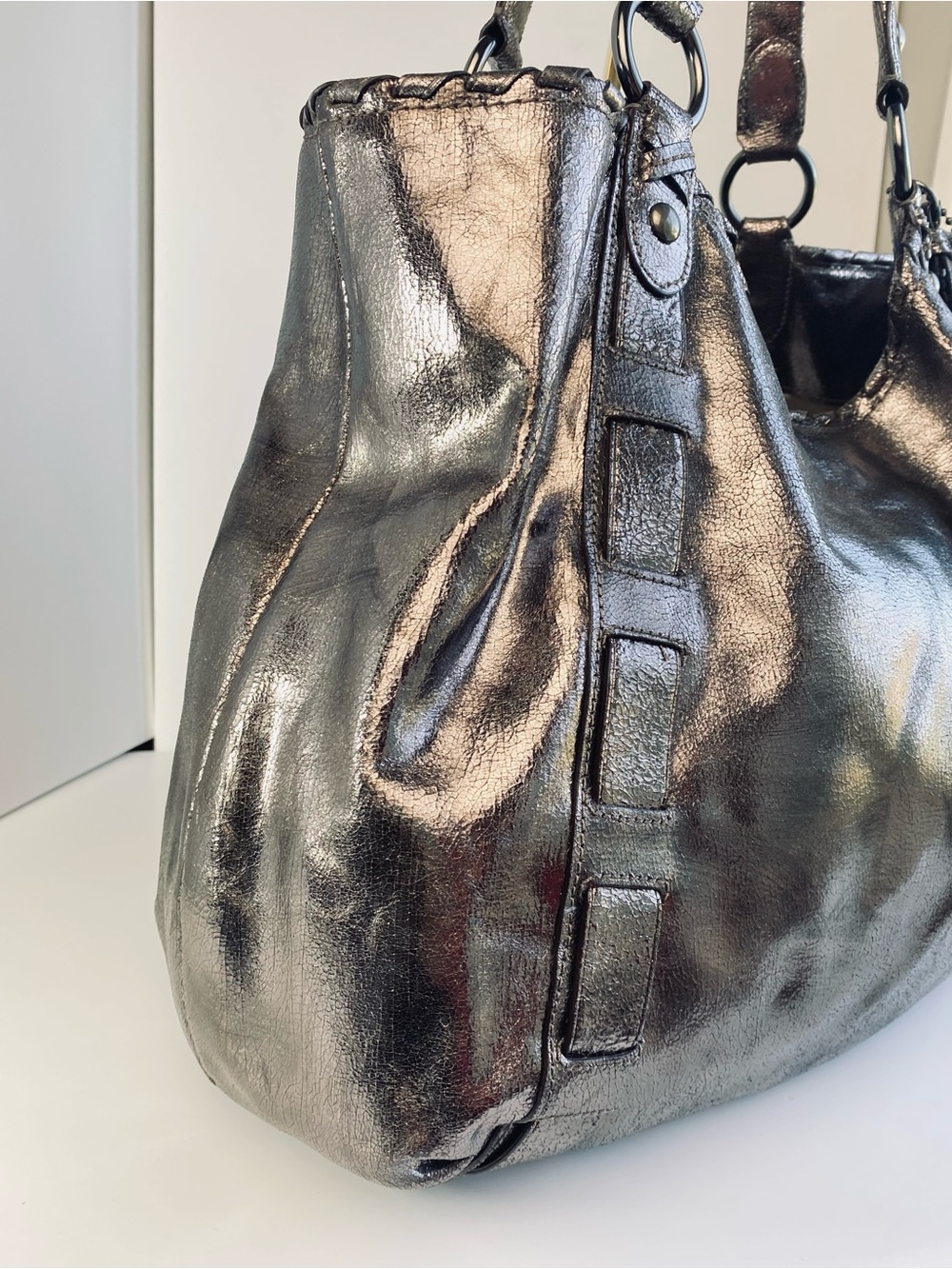 Coach XL Dylan Tote – Limited Edition Metallic Whipstitch - Picture 9 of 16